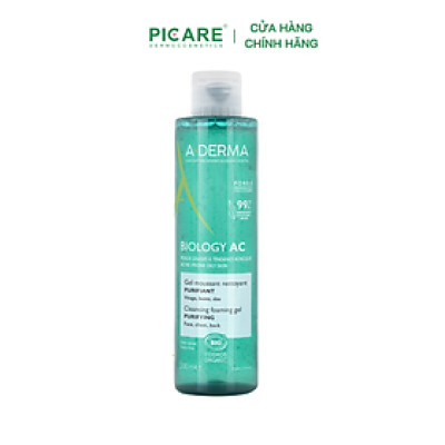 Sữa Rửa Mặt Dịu Nhẹ Dành Cho Da Nhờn Mụn A-derma Biology AC Cleasing Foaming Gel 