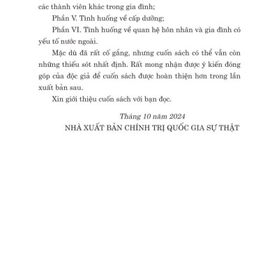 Các tình huống thường gặp trong lĩnh vực hôn nhân và gia đình - bản in 2024