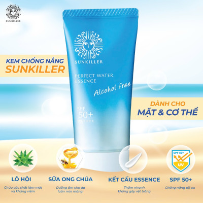 Kem Chống Nắng Giảm Nhờn Bóng Da Sunkiller Kissme Perfect Water Essence (50 G)