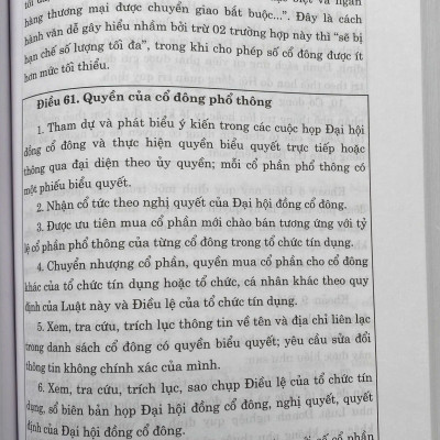 Bình Luận Luật Các Tổ Chức Tính Dụng ( Bình luận chung và toàn bộ 210 điều của Luật Các Tổ Chức Tín Dụng năm 2024)
