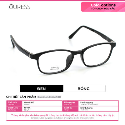 Gọng kính nhựa 86007 thời trang nam nữ siêu bền cá tính OURESS