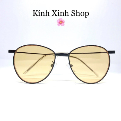 Kính râm màu Mắt tròn ulzzang sành điệu siêu chất cho Nam và nữ 