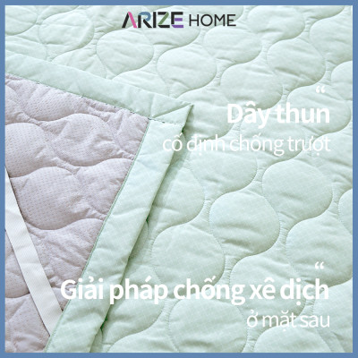 Tấm Bảo Vệ Nệm Arize Vải Microfiber Sylvia Green 1.1mx2.1m, 1.6mx2.1m, 1.8x2.1m