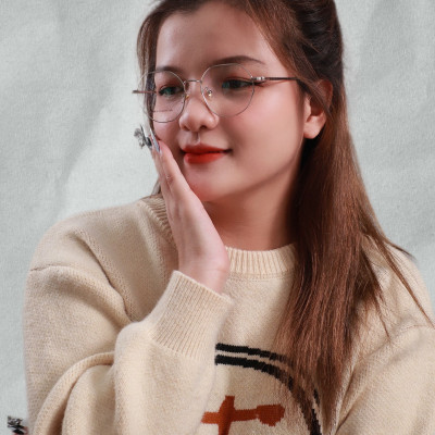 Gọng kính hợp kim thời trang nam nữ siêu nhẹ siêu bền OURESS 8915