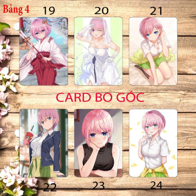 Card hình nakano ichika 6 ảnh khác nhau/ Thẻ card Nakano ichika Gotoubun no Hanayome nhà có 5 nàng dâu