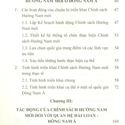 Chính Sách Hướng Nam Mới Của Đài Loan Và Tác Động Của Nó Đối Với Quan Hệ Đài Loan - Đông Nam Á (Sách chuyên khảo)