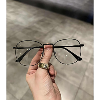 Kính mắt thời trang Mắt tròn form nhỏ màu xám cho nam nữ