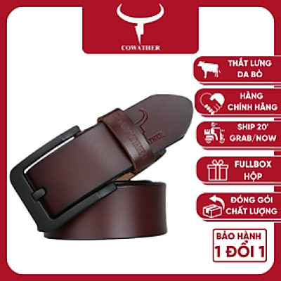 Thắt Lưng Da Bò Chính hãng COWATHER XF010 Nâu