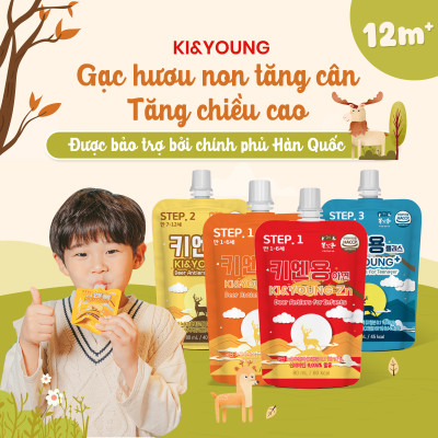 Combo Gạc hươu non/Nước nhung hươu cho bé từ 1 tuổi Ki&Young - ALADDINVINA