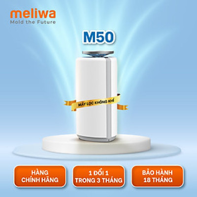 Máy lọc không khí meliwa M50 6 bước Lọc toàn diện với Ion âm khử mùi hôi & UVC diệt khuẩn thương hiệu Singapore