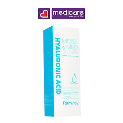 0133422 Gel Rửa Mặt FARMSTAY Hyaluronic Acid Dịu Nhẹ 200ml