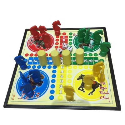Bộ cờ cá ngựa 28cm x 28cm, Đồ chơi phát triển trí tuệ cho bé