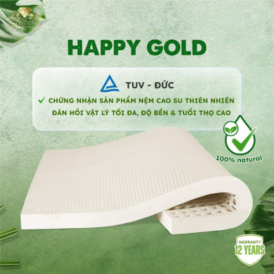 Nệm cao su thiên nhiên Kim Cương Happy Gold