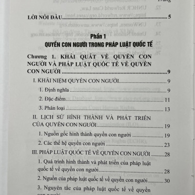 Sách - Quyền Con Người Trong Pháp Luật Quốc Tế và Pháp Luật Việt Nam