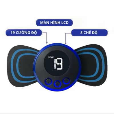 Máy massage xung điện cánh bướm mini xoa bóp bấm huyệt giảm đau mỏi rất tốt