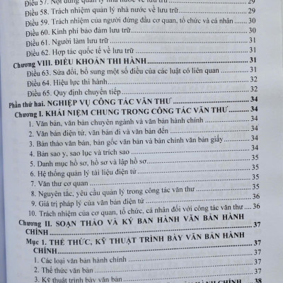 Luật Lưu Trữ - Công Tác Văn Thư, Lưu Trữ; Thời Hạn  Bảo Quản Hồ Sơ, Tài Liệu Trong Hoạt Động Của Cơ Quan, Tổ Chức, Đơn Vị