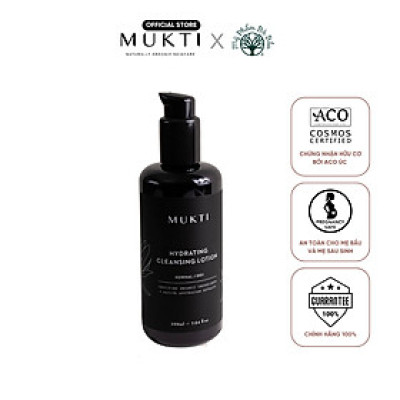 Sữa Rửa Mặt Làm Sạch Cấp Ẩm Mukti Hydrating Cleansing Lotion (200ml)