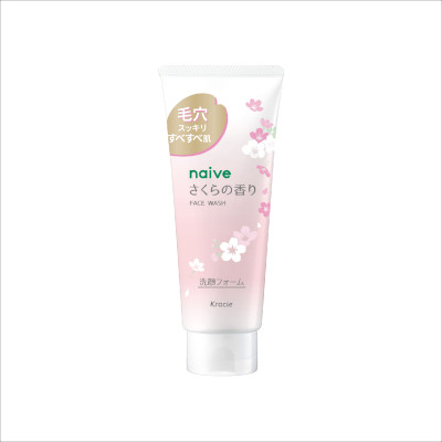 Sữa Rửa Mặt Sạch Sâu Chiết Xuất Từ Hoa Anh Đào Kracie Naive Face Wash (Sakura) – 130G