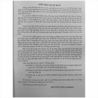 Sách Chỉ Dẫn Áp Dụng Luật Đất Đai Năm 2024 và Kỹ Năng Giải Quyết Tranh Chấp Đất Đai Tại Tòa Án – Luật sư Nguyễn Thị Ngọc Hà (V2485D)