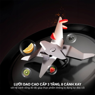 Máy làm sữa hạt Elmich CBE 3904 OL, công suất 800W, 7 chế độ nấu được thiết lập sẵn, lưỡi dao 3 tầng 8 cánh giúp xay nhuyễn - Hàng chính hãng