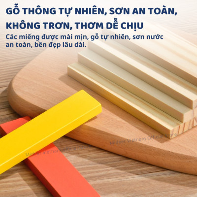 Thanh gỗ Domino xếp hình sáng tạo Mideer Archimedes City Blocks cho bé 4 5 6 7 8  tuổi