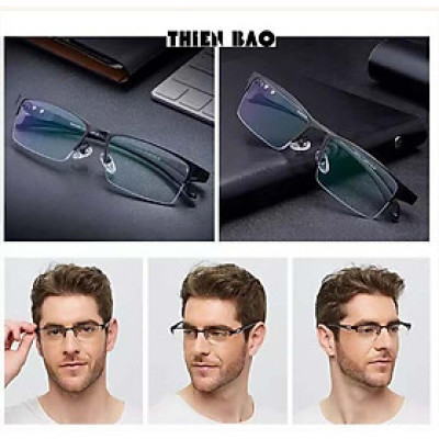 Gọng kính thời trang NAM NỮ 0 độ ( Có bán độ lão thị, viễn thị trung niên) nửa viền thể thao cực đẹp KT17 tròng Nhật bản cao cấp loại I nhẹ nhàng thoải mái