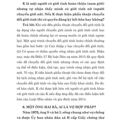 Các tình huống thường gặp trong lĩnh vực hôn nhân và gia đình - bản in 2024