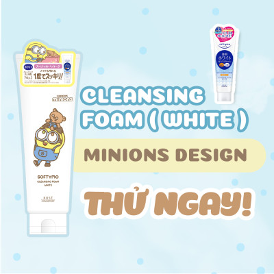 Phiên Bản Giới Hạn Minions Sữa Rửa Mặt Tẩy Trang Dưỡng Trắng Da Kose Softymo Cleansing Foam 190 G