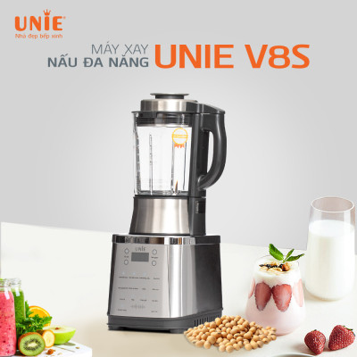 Máy Làm Sữa Hạt Xay Nấu Đa Năng UNIE V8S 12 Chế Độ Nấu Tiêu Chuẩn Đức Công Suất 1800W Dung Tích 1750 ML- Hàng Chính Hãng