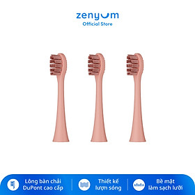 [Chính Hãng] Combo 3 Đầu Bàn Chải Điện Zenyum Sonic Thay Thế MỚI 2.0- Màu Hồng San Hô - Công Nghệ Singapore - HOT