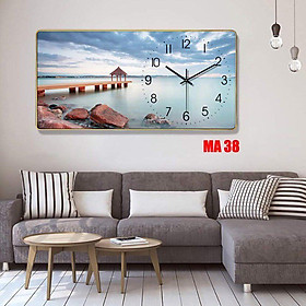 Tranh đồng hồ tráng gương 3d in uv công nghệ nhật bản sáng bóng sắc nét { Đầy đủ phụ kiện}
