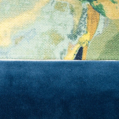 SCATTER BOX Vỏ Gối Cao Cấp nhập khẩu Ireland Anh Quốc JAGER màu NAVY/GREEN kích thước 45x45 cm phong cách hiện đại