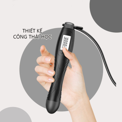 Dây nhảy thể thao lõi thép cao cấp Rhino J101 tự động đếm số, tích hợp đo calo, quãng đường - Dùng cho Muay | Boxing | Kickboxing - Hàng chính hãng