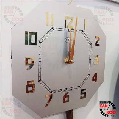 Mặt Đồng Hồ Odo Bát Giác Đứng 21.1cm – Nhôm Inox Xi Vàng – Phục Chế Đồng Hồ Cổ – Kankoo chính hãƞg