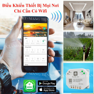 Công Tắc Thông Minh Wifi Hunonic, Công Tắc Hẹn Giờ Không Cần Internet - LAHU04 RTC