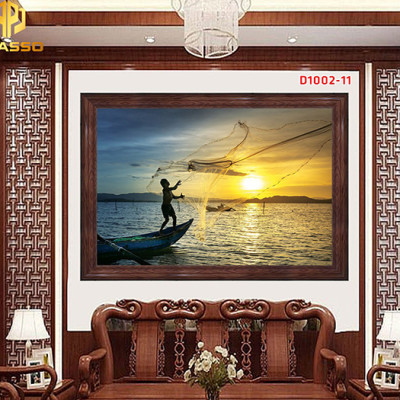 Tranh kính Phong cảnh thiên nhiên D1002 01 (được chọn mẫu)