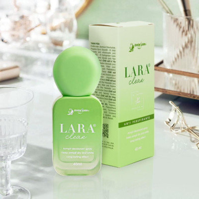COMBO Xịt Khử Mùi Hôi Nách DEORA CLEAR 50ml & LARA CLEAR 40ml, Khử Mùi Toàn Thân, Ngăn Tiết Mồ Hôi