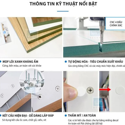 Kệ Sách Treo Tường Pilot Tundo CTKT201 KT 96,8x96,8x22 cm