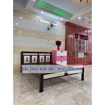 GIƯỜNG SẮT - HỘP GIẢ GỖ HIỆN ĐẠI TRẺ TRUNG 1M6X2M