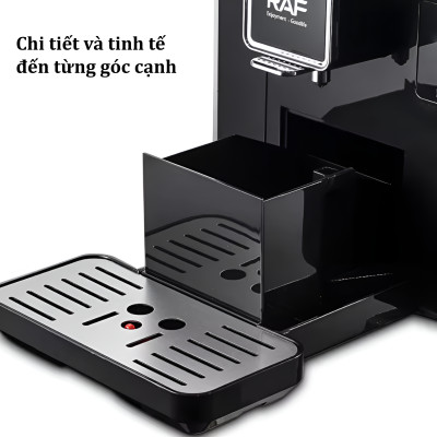 Máy Pha Cà Phê Tự Động RAF R.118 Thương Hiệu Pháp Màn Hình Cảm Ứng 8.6 Inch, Công Suất 1350W, 1 Giờ 20 Ly - HÀNG NHẬP KHẨU, BẢO HÀNH 1 NĂM