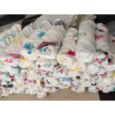 Khăn sữa xô nhăn 6 lớp Manny mềm mại, thấm hút tốt cho bé (30x30cm) - katydang