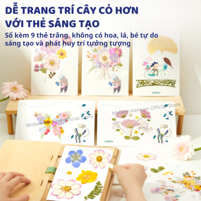 Bộ ép hoa khô, khung làm hoa khô trang trí dụng cụ handmade Mideer Nature Art Discovery Collection