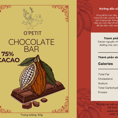 Combo 2 Thanh Sô Cô La 60% Cacao Nguyên Chất – Hương Vị Đặc Biệt, Ngọt Ngào | O