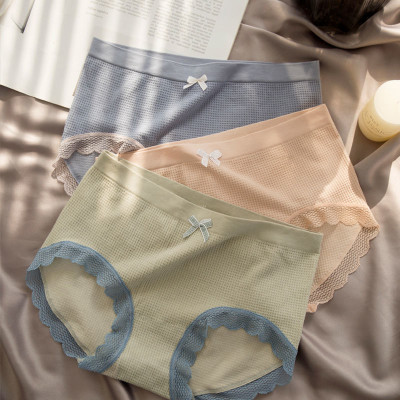 Combo 5 quần lót nữ cotton cạp đính nơ co giãn 4 chiều form to rộng 45 - 65kg - TADA