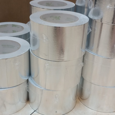 Băng keo nhôm màng PET 72x50 băng keo bạc siêu dai dán ống gió