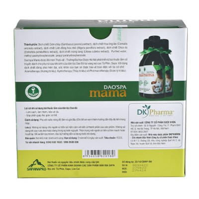 Nước tắm sau sinh Dao’spa Mama (hộp 3 chai x250ml - lẻ 1 chai không hộp)