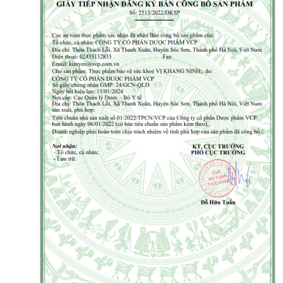 [COMBO 2 Hộp] TPBVSK Viên Uống Dạ Dày Vị Khang Ninh - Hỗ trợ giảm acid dịch vị, giúp bảo vệ niêm mạc dạ dày - Hỗ trợ giảm nguy cơ viêm loét dạ dày tá tràng - Hộp 30 viên