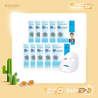 [ Tặng 2 miếng ] Combo 10 Mặt nạ dưỡng da tinh chất trắng da Dermal