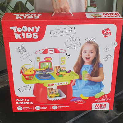 Đồ Chơi Nấu Ăn Bộ Siêu Thị 3 TOONYKIDS - Đồ Chơi Nhà Bếp Cho Bé - Mini Market TN138 [Tặng Kèm Sticker]