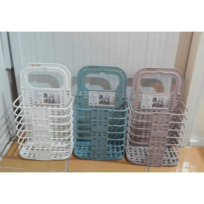 Giỏ đựng đồ gấp gọn thông minh Việt Nhật 3379 tặng móc dính trong,giỏ treo tường đựng quần áo đồ dùng nhà tắm